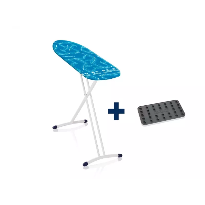 Lyginimo lenta Leifheit Air Board L Solid Shoulder 130 x 38 cm, aukštis 76–100 cm, maišelis, balta