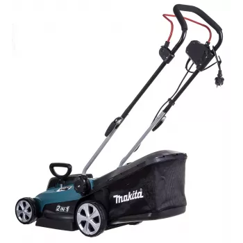 Elektrinė vejapjovė Makita ELM3320, varoma už nugaros, juoda/turkio spalvos, AC