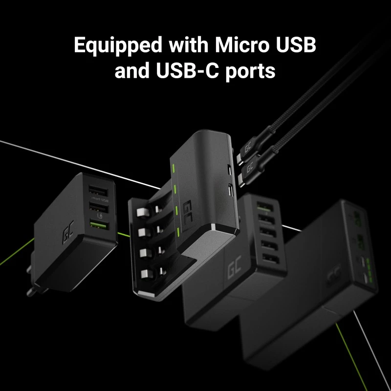 Įkroviklis baterijoms universalus USB Green Cell GRSETGC02