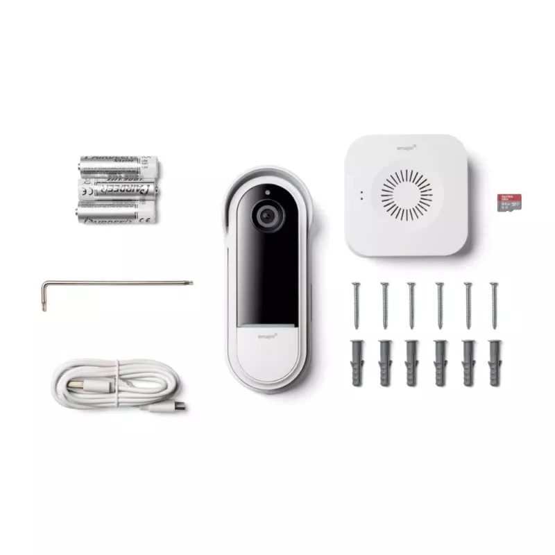 Belaidis durų skambučio garsinis signalas Omajin by Netatmo OVD-01-EU juodos/baltos spalvos