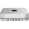 Satechi USB-C aliumininis stovas ir šakotuvas, skirtas Apple Mac mini (sidabrinis)