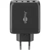 Goobay 64817 Įkroviklis mobiliesiems įrenginiams, ausinėms, išmaniesiems telefonams, planšetėms, juodas, AC greitasis įkrovimas, vidaus naudojimui (64817)