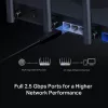Stalininis maršrutizatorius MERCUSYS MR47BE — triju juostų „Wi‑Fi 7“ (2,4/5/6 GHz), 9300 Mbps, 3× RJ‑45, 2,5GbE, 6 išorinių antenų