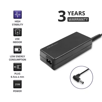 Qoltec 51774 Maitinimo adapteris LG monitoriui 25W | 1,3A | 19V | 6,5*4,4 + maitinimo laidas