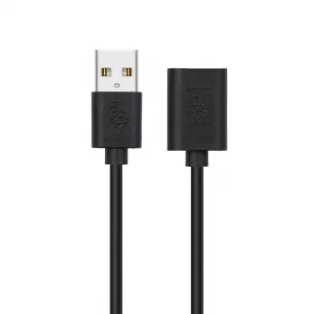 Prailginimo laidas USB AM-AF 1,8 m juodas