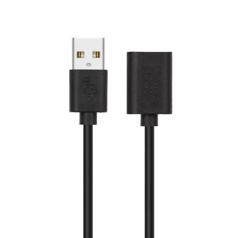 Prailginimo laidas USB AM-AF 1,8 m juodas