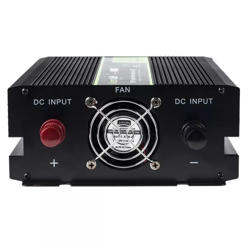 Inverteris Green Cell INV07, 12 V DC į 230 V AC, 300 W, gryna sinusinė banga, C tipo kištukas, juodas