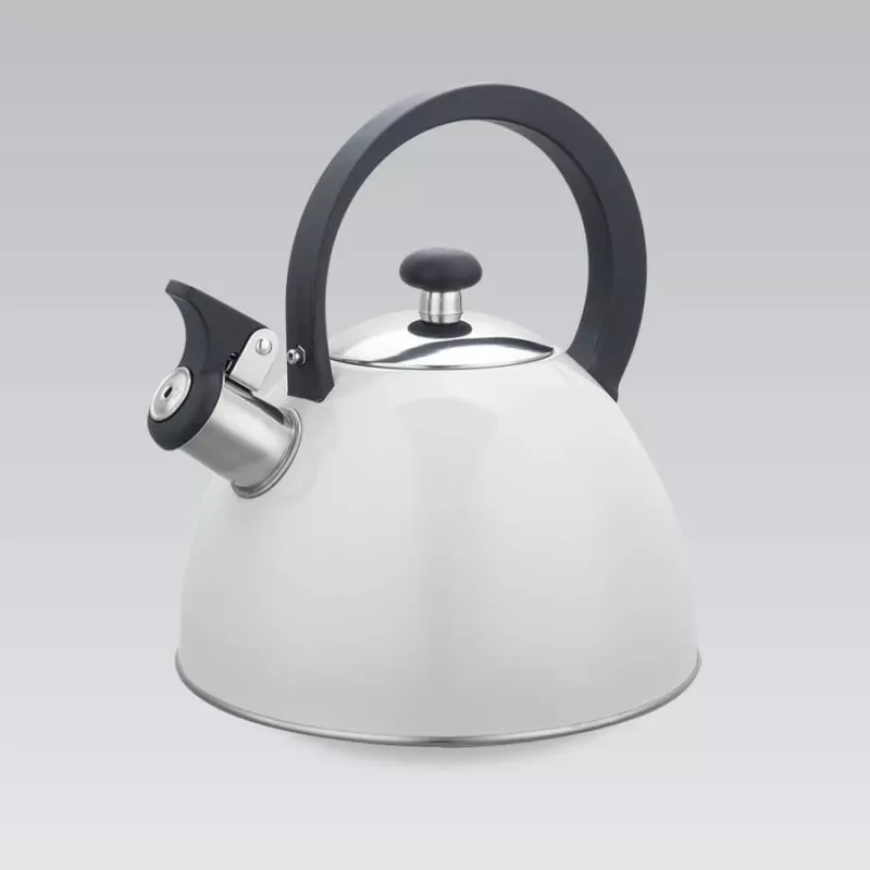 Virdulys Maestro MR-1302-WG 2,5 L, nerūdijančio plieno korpusas, baltas, šarnyrinis švilpukas