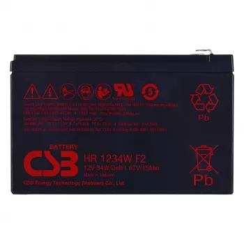 Sandarus švino rūgšties akumuliatorius CSB Battery HR1234WF2 12V 9Ah UPS ir atsarginiam maitinimui