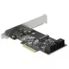 DeLOCK 90396 Vidinė PCIe sąsajos plokštė su 4 SATA prievadais ir M.2 lizdu