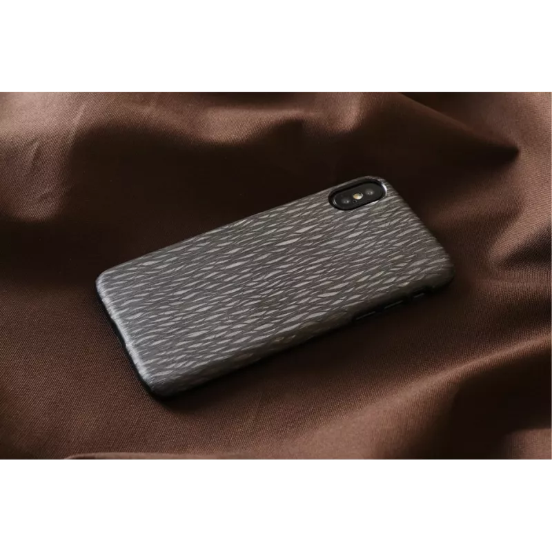 Dėklas iPhone X/XS man and wood juoda Carbalho – natūralaus medžio apsauga
