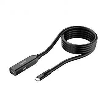 Prailginimo laidas Unitek U1335ABK01 USB-C (vyriška) į USB-C (moteriška), 10 Gbps, 5 m, juodas