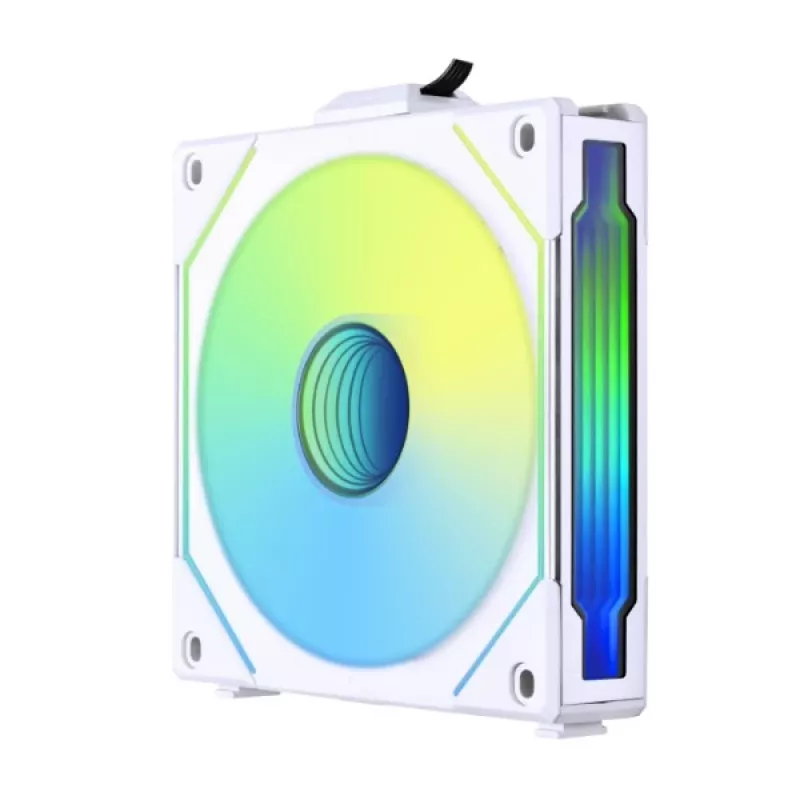 120 mm Lian Li UNI FAN SL-INF Wireless ARGB PWM — Baltas, modulinė magnetinė ventiliatorių sistema