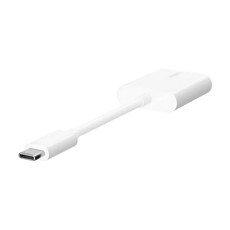 Belkin F7U081BTWH RockStar USB-C garso ir įkrovimo adapteris, baltas
