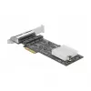 DeLOCK 89192 PCI Express x4 keturių 2.5 Gigabit LAN tinklo plokštė, 4x RJ45, RTL8125