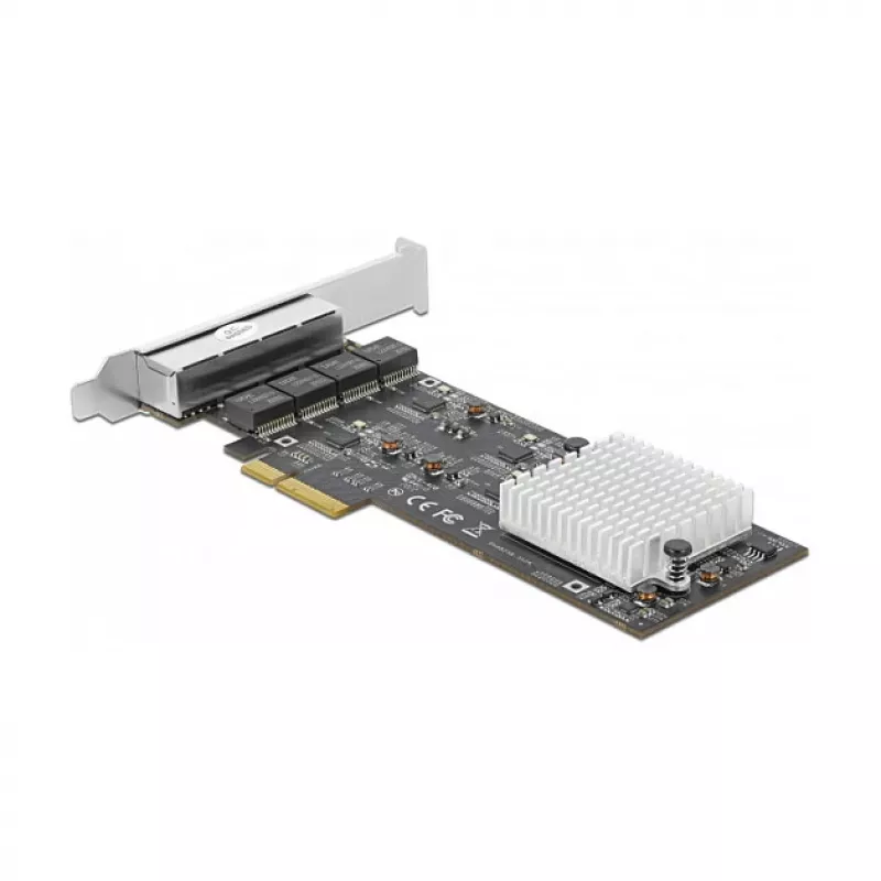 DeLOCK 89192 PCI Express x4 keturių 2.5 Gigabit LAN tinklo plokštė, 4x RJ45, RTL8125