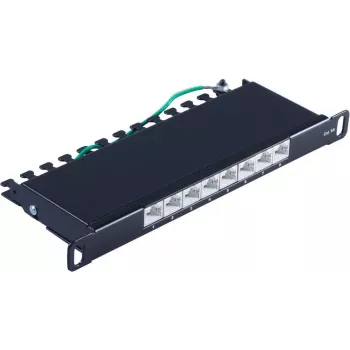 Patch Panel ShiverPeaks BS08-67050 0,5U Cat6a SPCC juodas