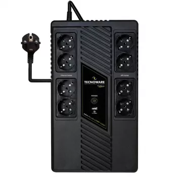 Nepertraukiamo maitinimo šaltinis TECNOWARE Era Plus Strip 1000, Line-Interactive 1 kVA / 700 W, 8 lizdai F tipas, VRLA baterija, 4.4 kg