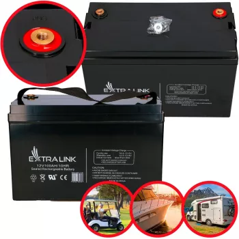 Extralink akumuliatorius AGM 12V 100Ah nereikalaujantis priežiūros