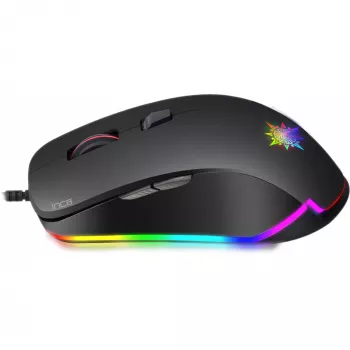 INCA Gaming Mouse IMG-327 4800 DPI. RGB. 6 mygtukai. USB. Juoda