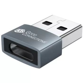 Good Connections USB-AD203 adapteris USB 2.0 kištukas A prie USB-C lizdo aliuminio korpusas pilkas