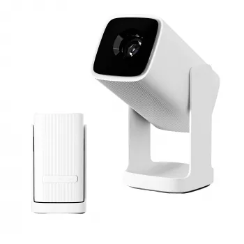 Nešiojamas projektorius WANBO Cube 1 Alpine White — 720p, 350 ANSI liumenų, Android TV 11