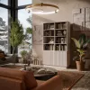 Spintelė knygoms Cama Meble LIVERTI 100×420×1705 mm kaspiniškos spalvos