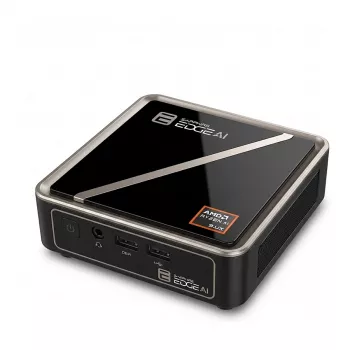 Barebone mini PC Sapphire EDGE AI 370 4H020-02-40G su AMD Ryzen AI HX 9 370 ir AMD Radeon 890M