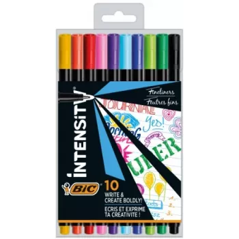 BIC Fineliners INTENSITY FINE BCL spalvoti rašikliai, 10 spalvų rinkinys CEL1011727