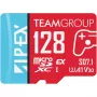 Team Group microSDXC kortelė APEX SD7.1 128GB (MicroSD Express, raudona/mėlyna)