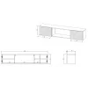 Cama RTV spintelė TULA 183x35x37 juodas matinis + juodas židinys