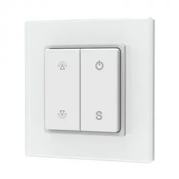 Belaidis RF valdiklis LED juostoms Skydance HS084530, 2.4 GHz, 1 zona, stiklo rėmelis