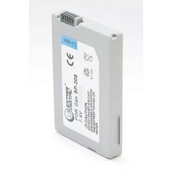 Papildoma baterija Extra Digital BP-208 7,2V 2000mAh, skirta Canon kameroms