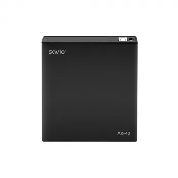 Išorinis plonas DVD±RW įrenginys SAVIO AK-43, USB 2.0, juodas