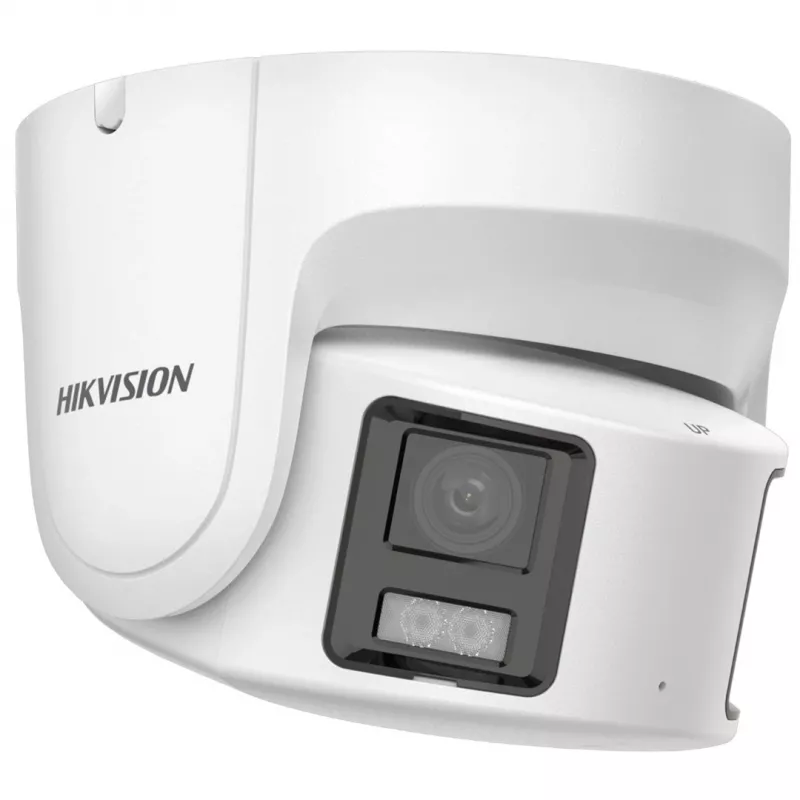 Hikvision DS-2CD2387G2P-LSU/SL (4mm)(C) ColorVu panoraminė bokštelio IP kamera, 8 MP, 4 mm, 180°, IP67, PoE, balta