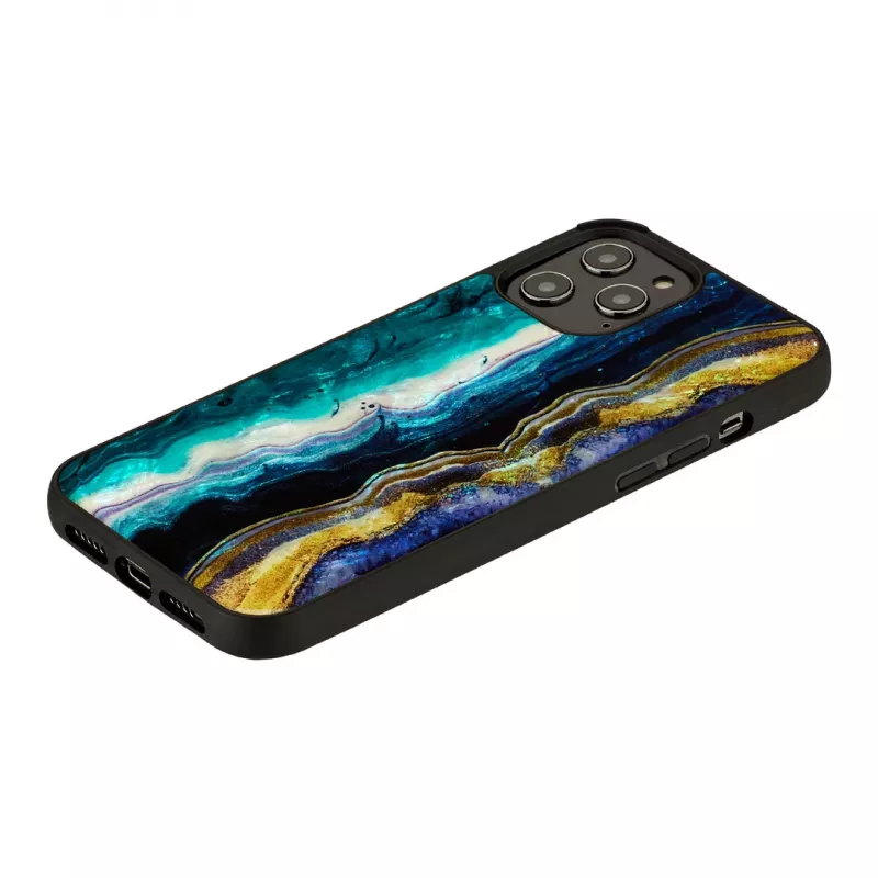 Apsauginis dėklas iKins Apple iPhone 12 / 12 Pro — purpurinis agato raštas