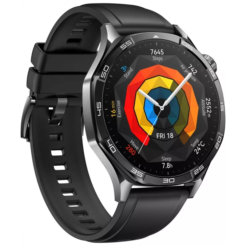 Huawei WATCH GT 5 46mm Vili-B19F | Išmanusis laikrodis | Integruotas GPS | AMOLED ekranas 1,43 colio | Juoda