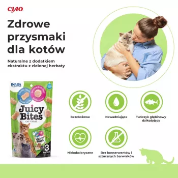 INABA Juicy Bites Homestyle sultinys su kalmaru – skanėstai katėms – 3x11,3 g
