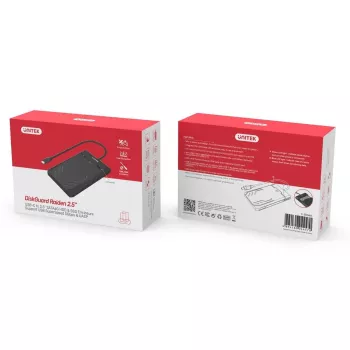 Unitek Y-3036A DiskGuard Raiden – Išorinis dėklas 2.5 inch SATA kietajam diskui / SSD su USB-C