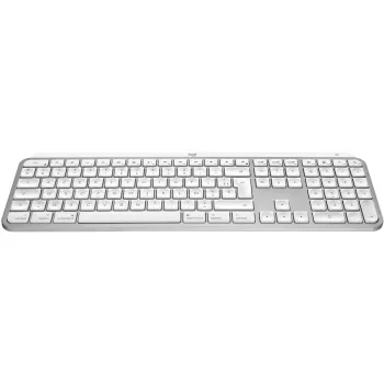 Logitech Master Series MX Keys S for Mac - pilno dydžio belaidė klaviatūra su foniniu apšvietimu, AZERTY prancūzų išdėstymu, šviesiai pilka (920-011626)
