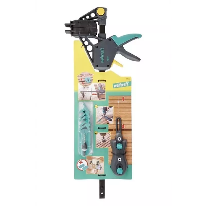 Gnybtinis spaustuvas Wolfcraft Deck Building Set 10 dalių