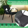 Sodo baldų komplektas Extralink Black Forest, Textilene dvi kėdės + juodas stalas