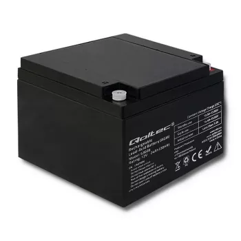 Qoltec 53036 AGM baterija | 12V | 24Ah | max 360A