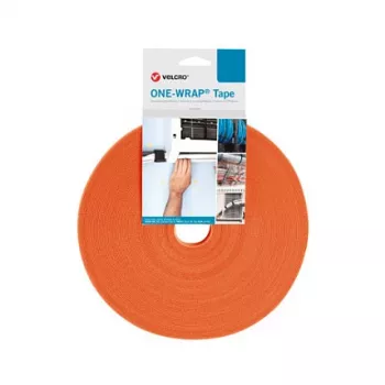 Lipnus kabelių rišimo diržas Velcro 25m ritė × 20mm Hook & Loop One-Wrap, oranžinis, poliamidas/PP