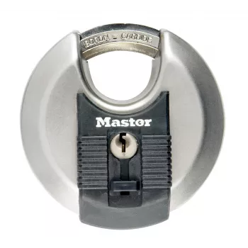 MASTER LOCK Excell diskinis spyna 70 mm nerūdijantis plienas, uždengtas lankelis, skirtingi raktai