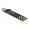 DeLOCK kombinuotas keitiklis M.2 NVMe PCIe arba SATA SSD į USB 3.2 Gen 2, juodas