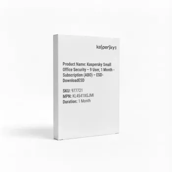 Kaspersky Small Office Security – 9 vartotojų, 1 mėnuo – Prenumerata (ABO) – ESD parsisiuntimas