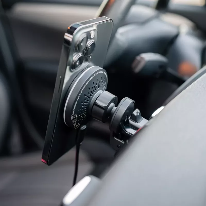 Belaidis automobilinis kroviklis Tellur TLL151431, suderinamas su MagSafe, 15W, juodas, išmaniesiems telefonams
