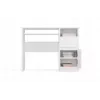 Stalinis kompiuterinis stalas PORTO Desk Right White, 985×510×755 mm, 1 stalčius, klaviatūros lentyna