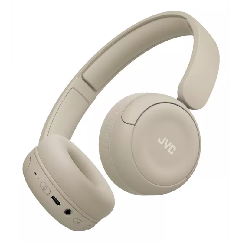 Ausinės JVC HA-S59W belaidės ir laidinės, lankelis, muzika/kasdien, USB Type-C, Bluetooth, smėlio spalvos